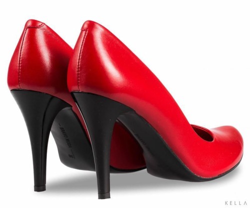 Czółenka Bravo Moda, czerwone