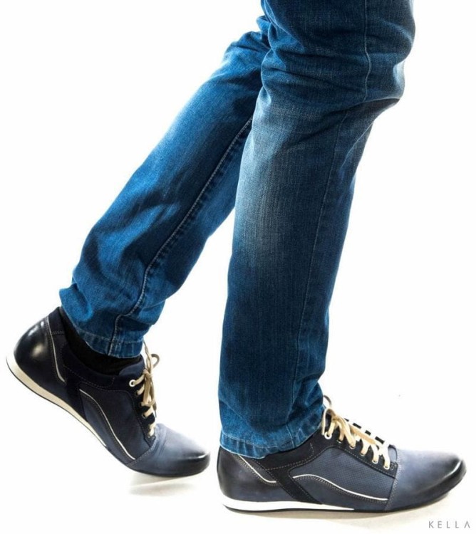 Półbuty skórzane Vinci, jeans