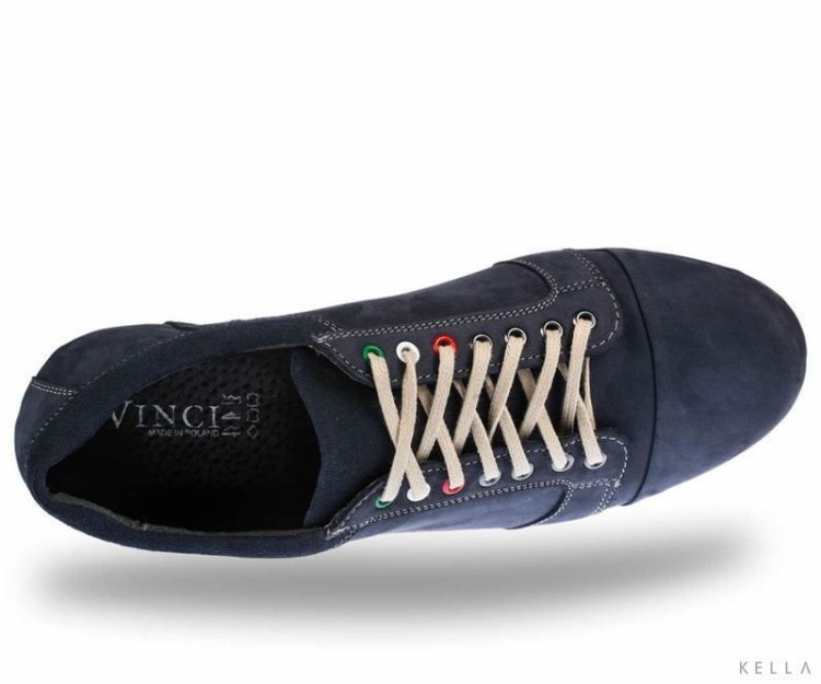 Półbuty skórzane Vinci Borto